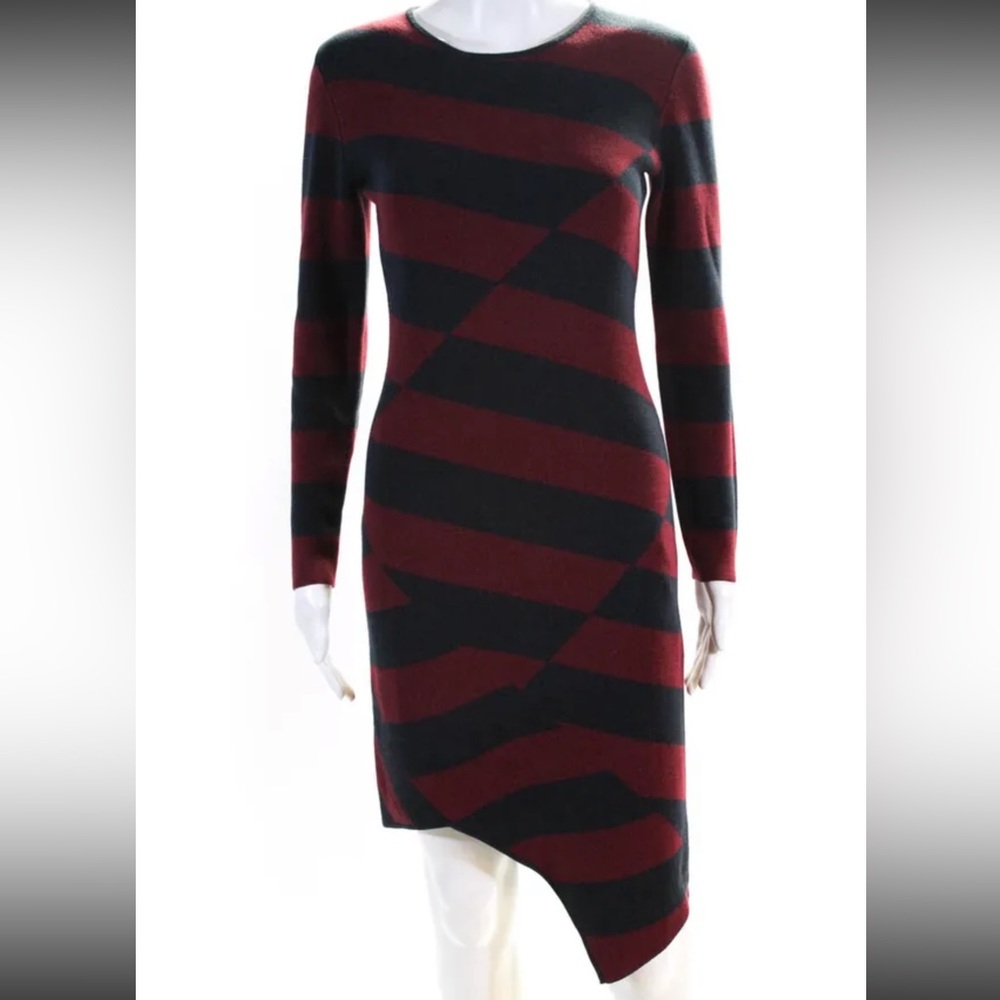 Slate & Willow Womens Striped Asymmetric Hem Dress Size 4 - Picture 1 of 5